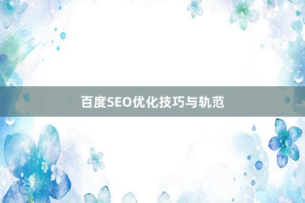 百度SEO优化技巧与轨范